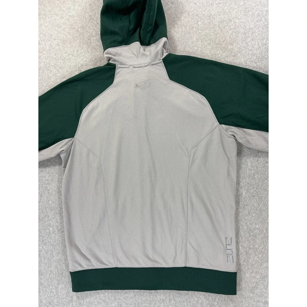 Michigan State Spartans Nike Therm Fit Campus Hoodie Jacket (Men's Medium) Green